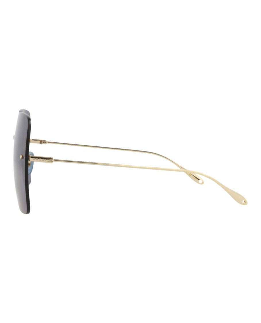Gucci Square-Frame Metal Sunglasses With Luxurious Velvet Case