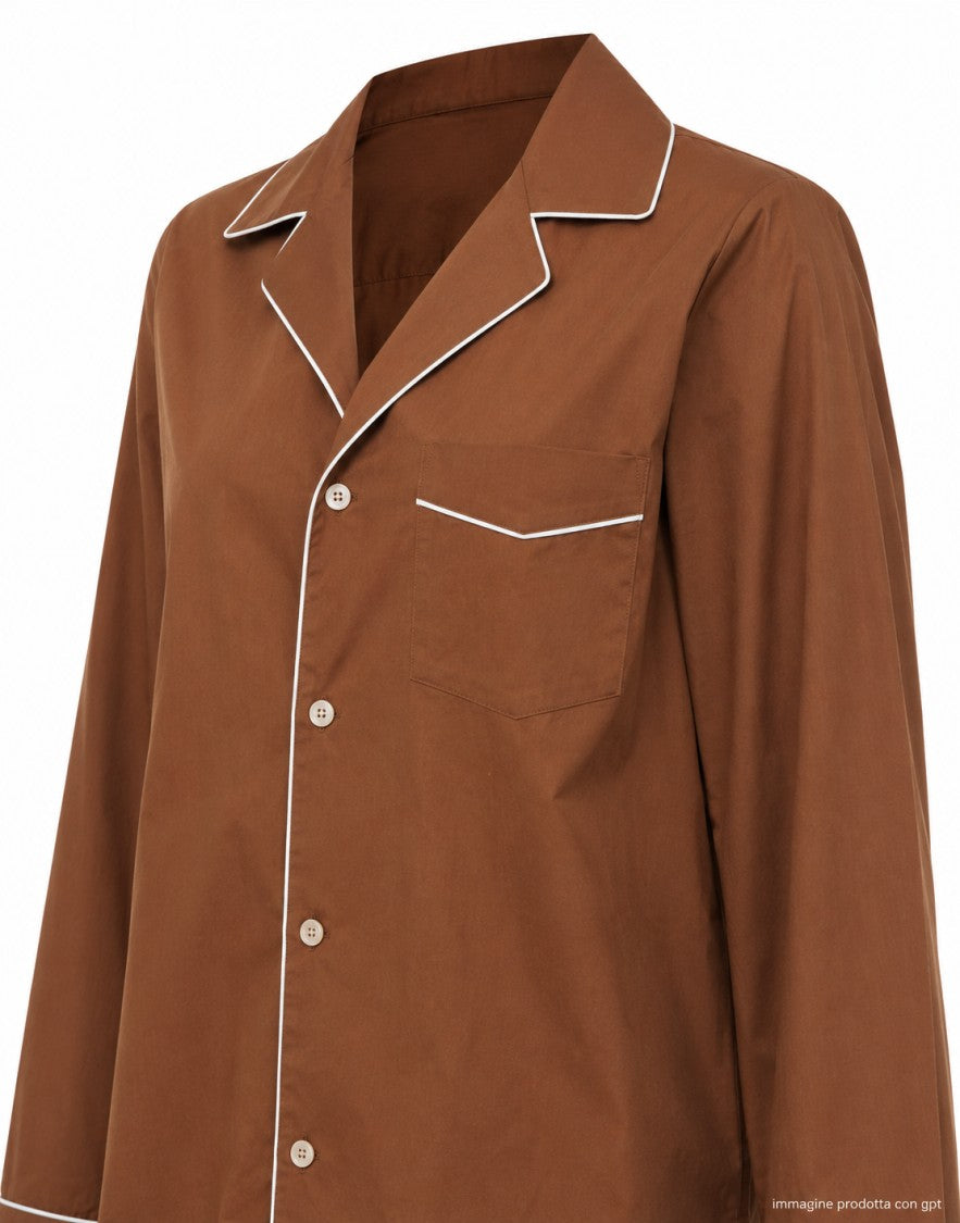 Forte Forte Chocolate My Shirt Cotton Poplin Shirt