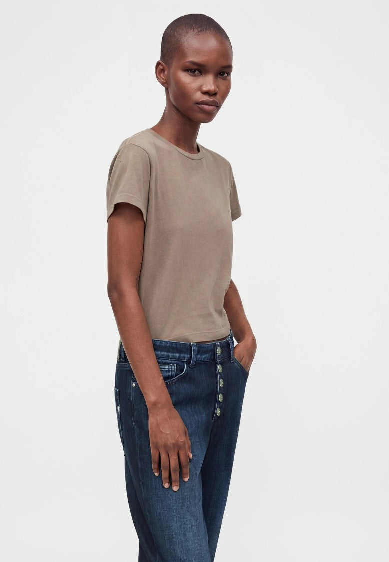 Dondup Relaxed Fit Tapered Cuffed Hem Indigo Jeans