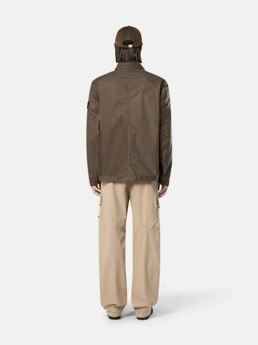 Stone Island Boxy Brown Leather Jacket