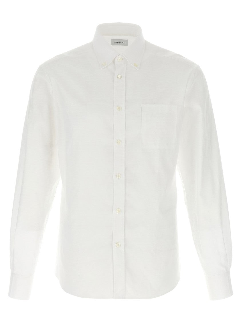 Ferragamo 'Gancini' Jacquard Shirt