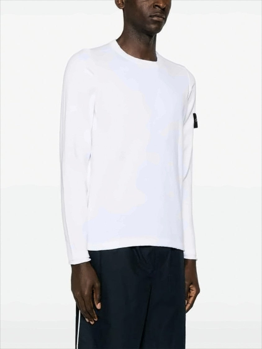 Stone Island Long-Sleeved Crew Neck Sweater With Logo Patch