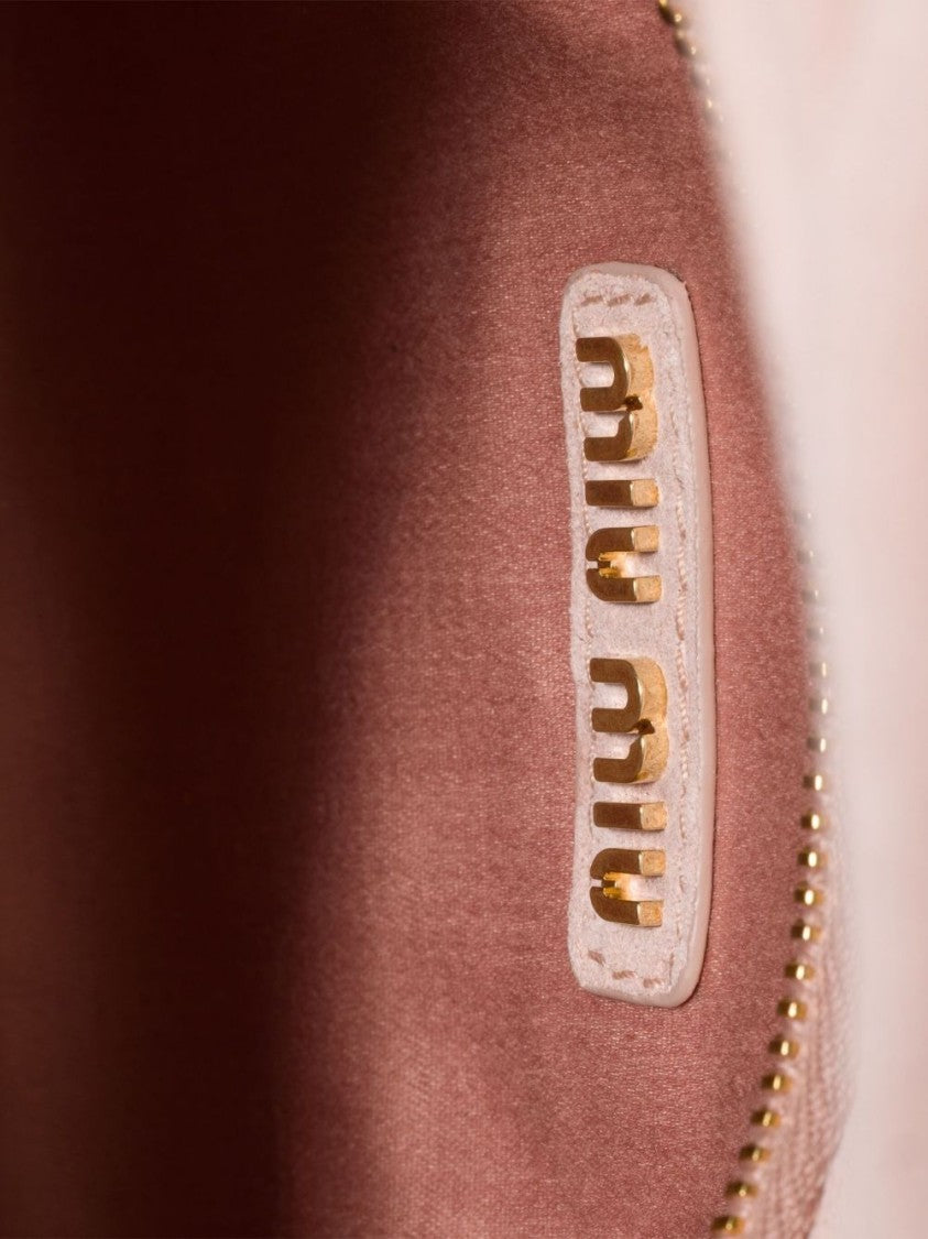 Miu Miu Quilted Lamb Leather Handbag With Padded Handle