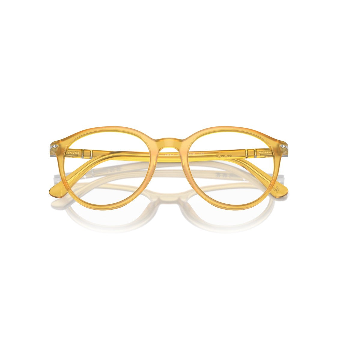 Persol 0Po3353v Translucent Yellow Acetate Eyeglasses With Rounded Shape