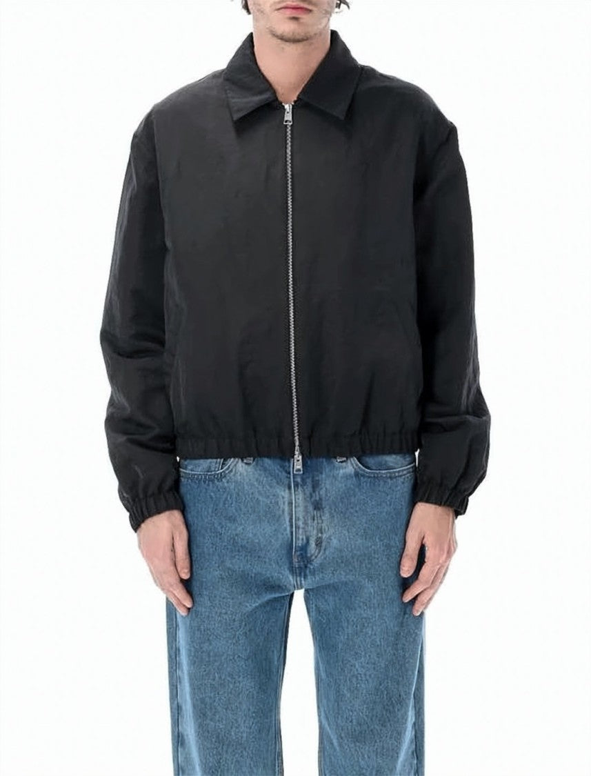 Ami Paris Black Jacket With Front Zipper