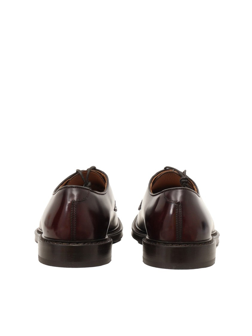 Doucal's Burgundy Derby Horse Calf Leather Brogues