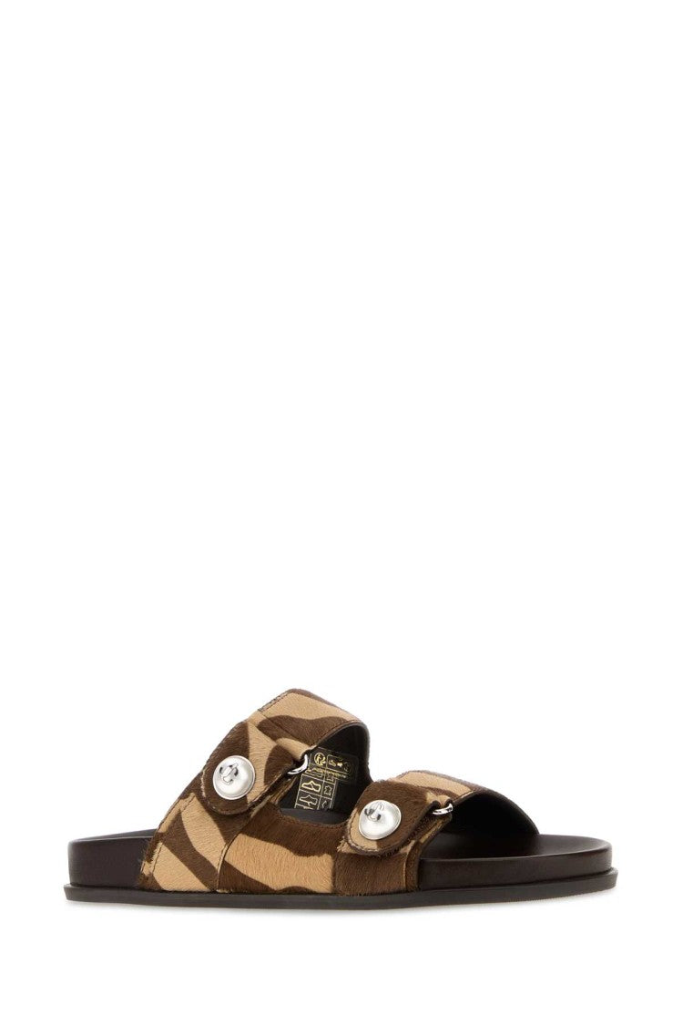 Jimmy Choo Printed Calf Hair Fayence Slippers