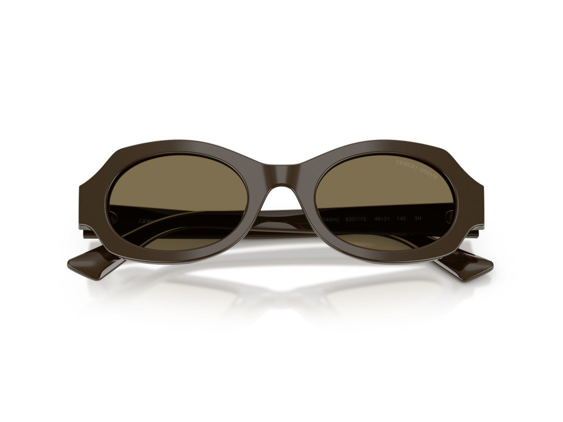 Giorgio Armani 0Ar8245hu Angular Oversized Round Sunglasses