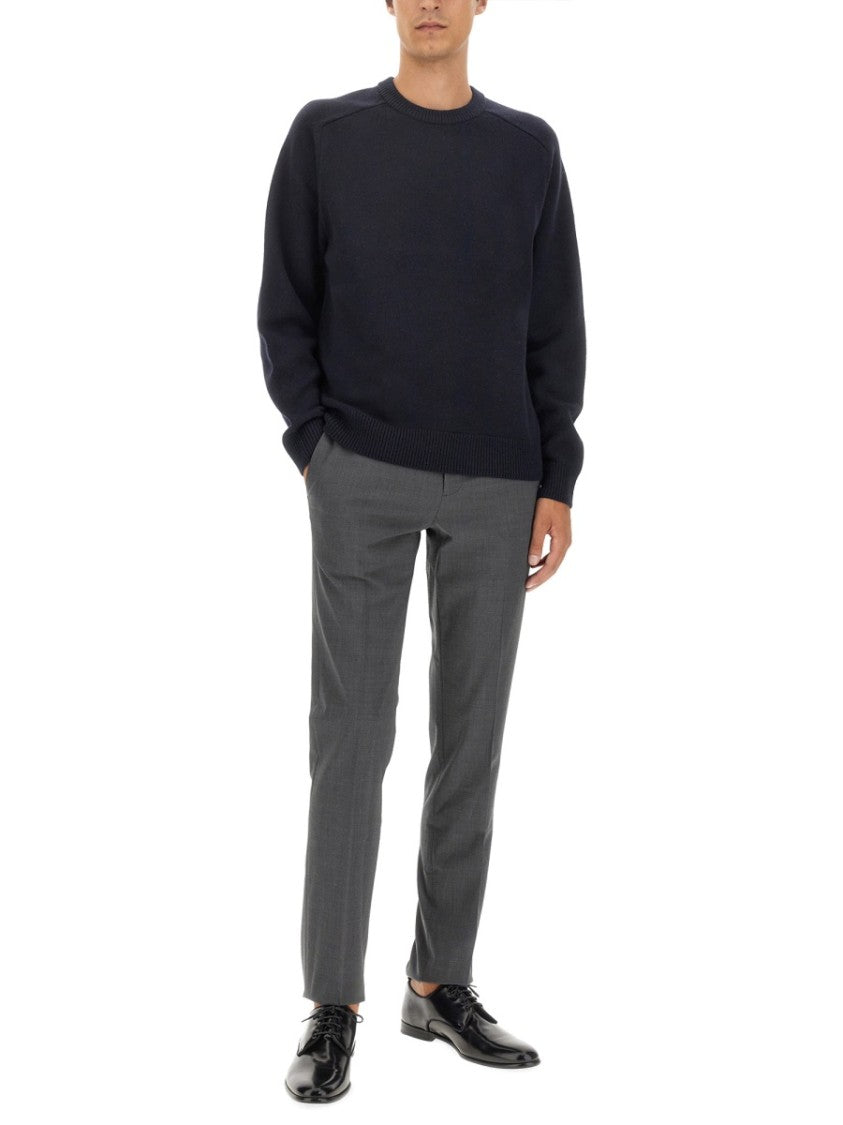 Theory Minimalist Black Wool Jersey Sweater