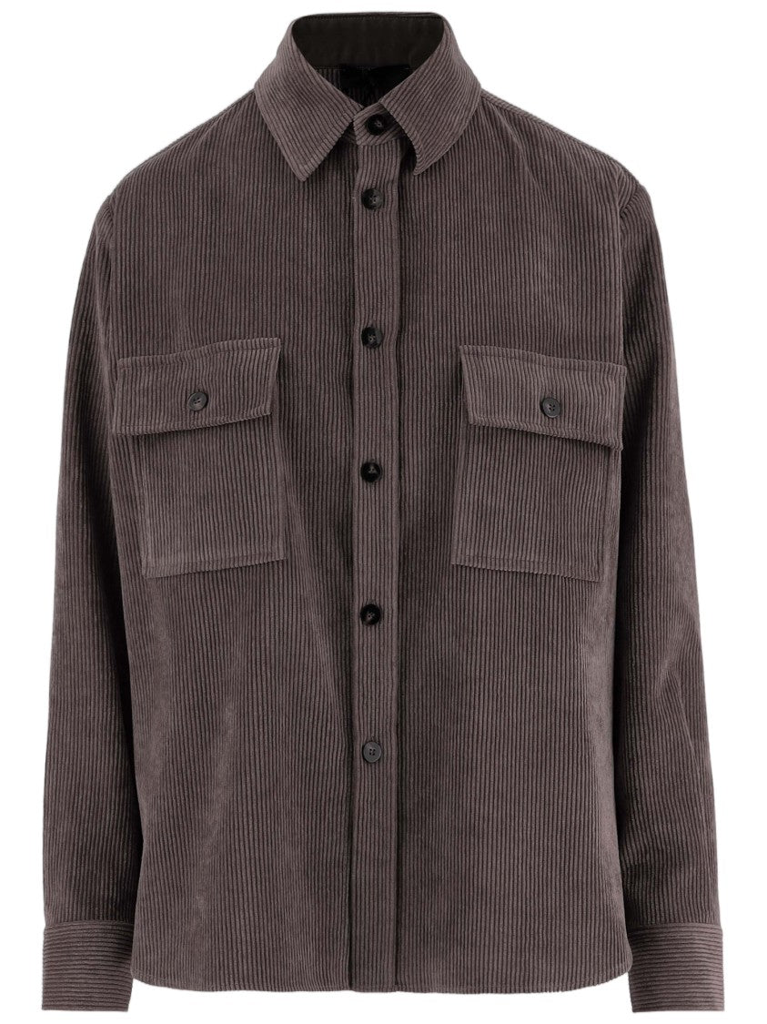 F.It Boxy Ribbed Corduroy Flap Shirt