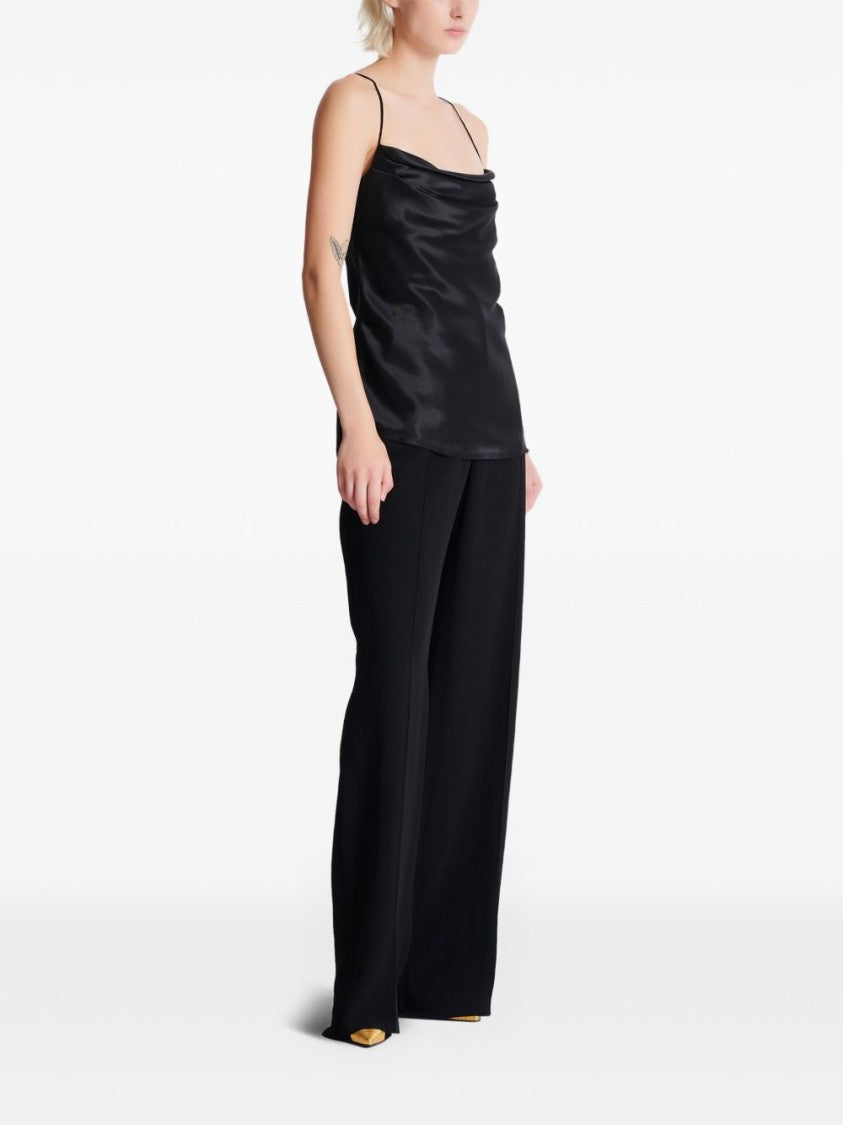 Balmain Black Thin Strap Square Back Top
