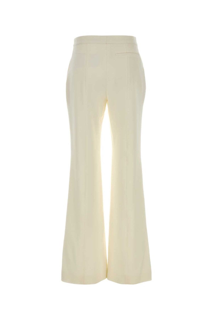 Givenchy High-Waisted Ivory Wool Pants With Tailored Fit