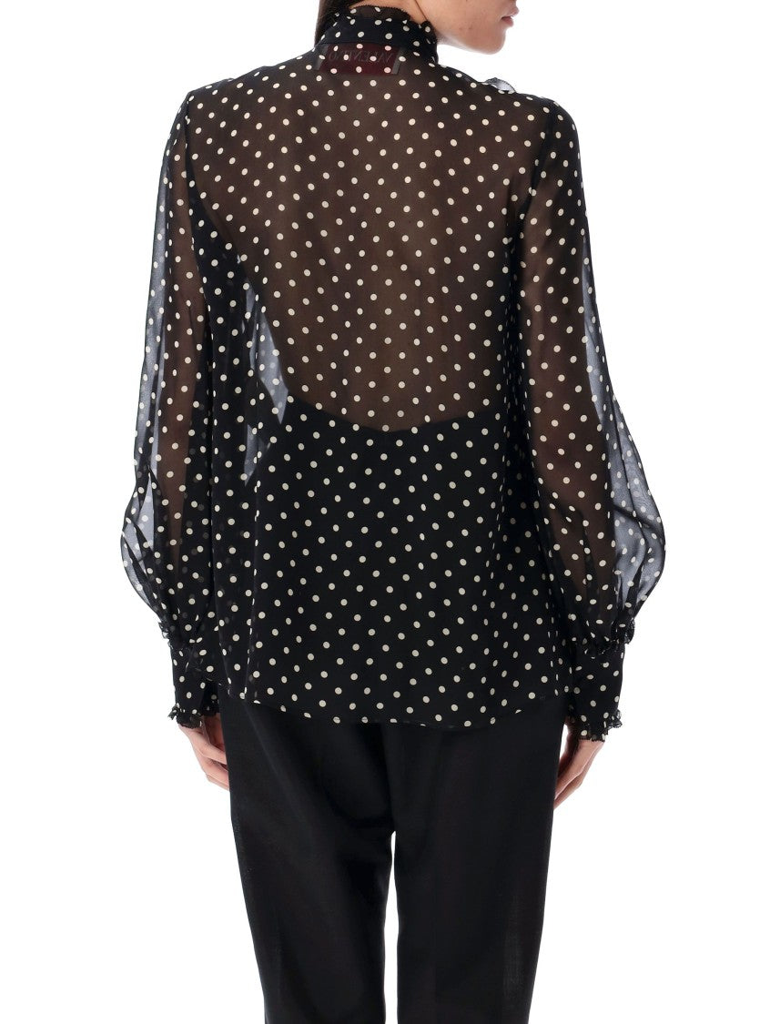 Valentino Garavani Pois Ruffle Blouse