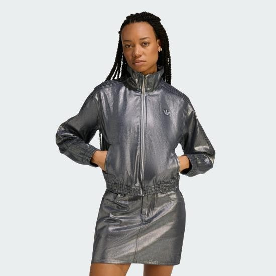 Adidas Metallic Finish High Collar Adidas Jacket