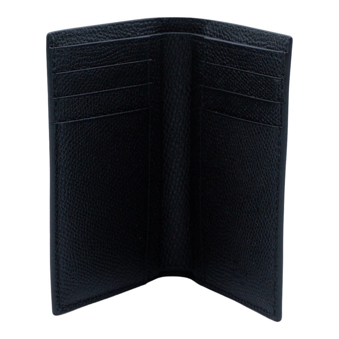 Valentino Garavani Smooth Black Wallet With Minimalist Design And Multiple Card Slots