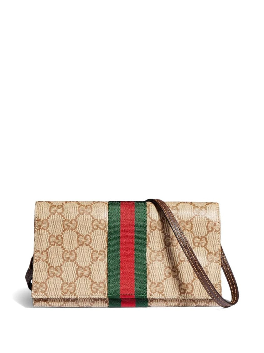 Gucci Monogram Web Stripe Rectangular Crossbody Bag