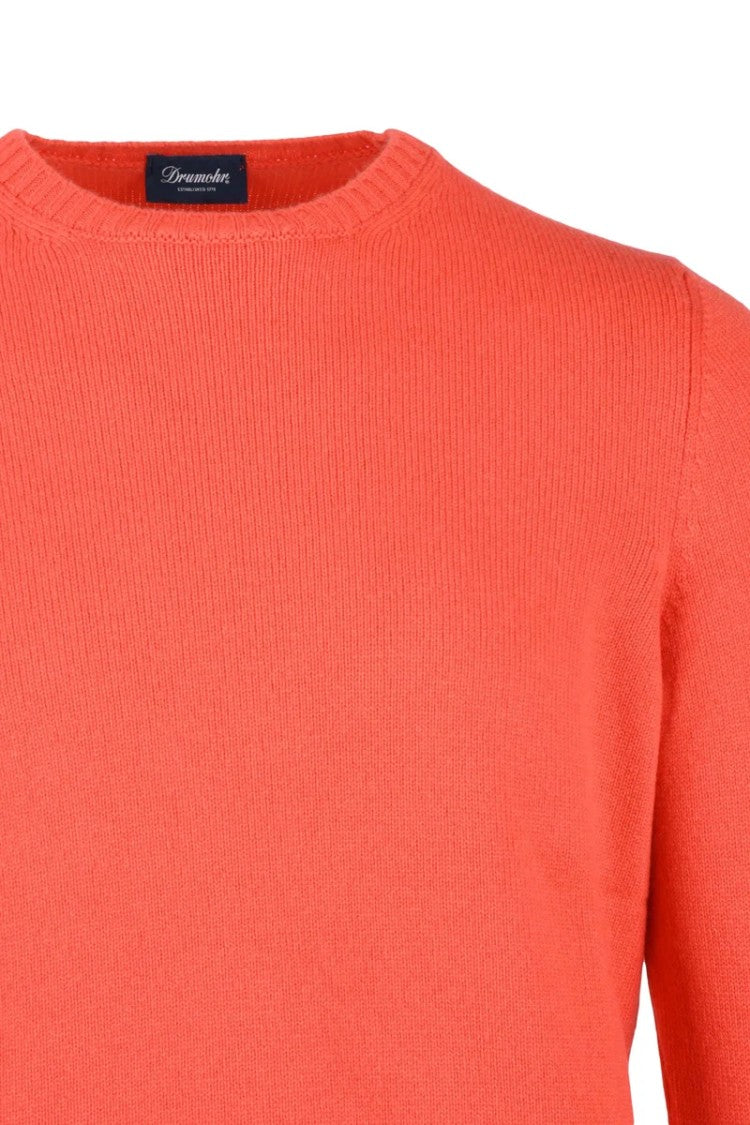 Drumohr Crew Neck Sweater Cashmere - Red