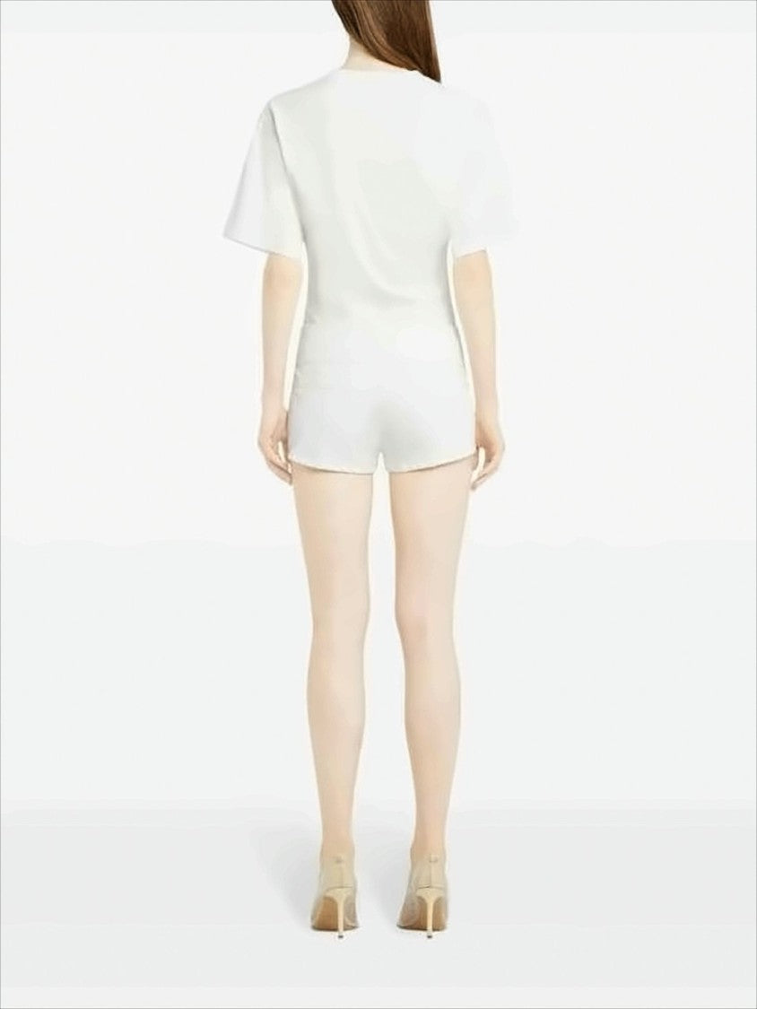 Courrèges Short-Sleeved Fitted Top With Boxy Silhouette
