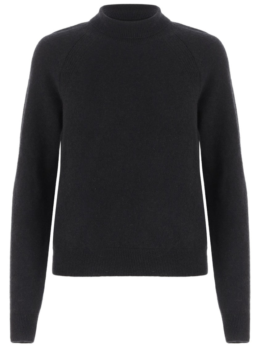 Sa Su Phi Black Ribbed Cashmere-Blend Turtleneck Sweater