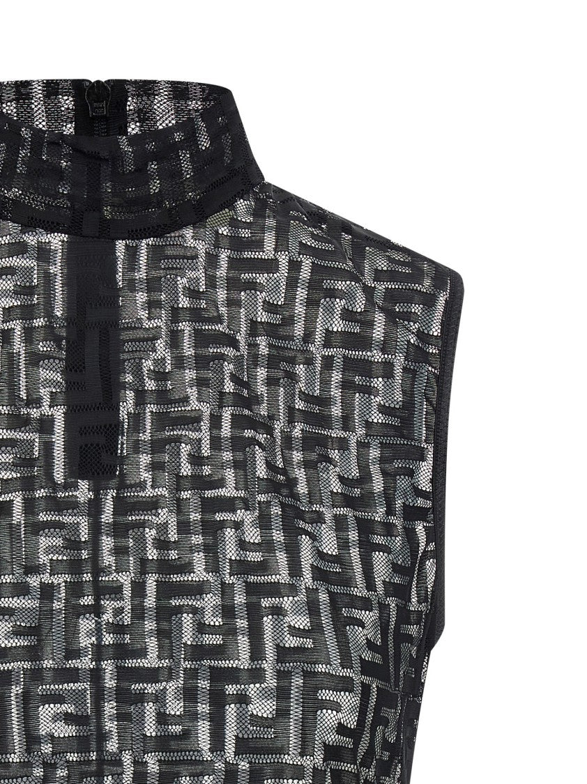 Fendi 'Ff' Lace Top