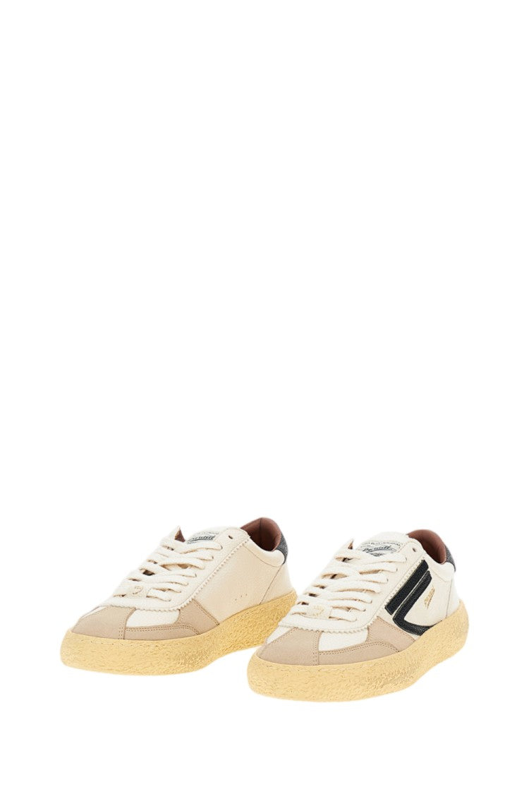 Puraai White 1.01 Vintage Vegan Leather Sneakers