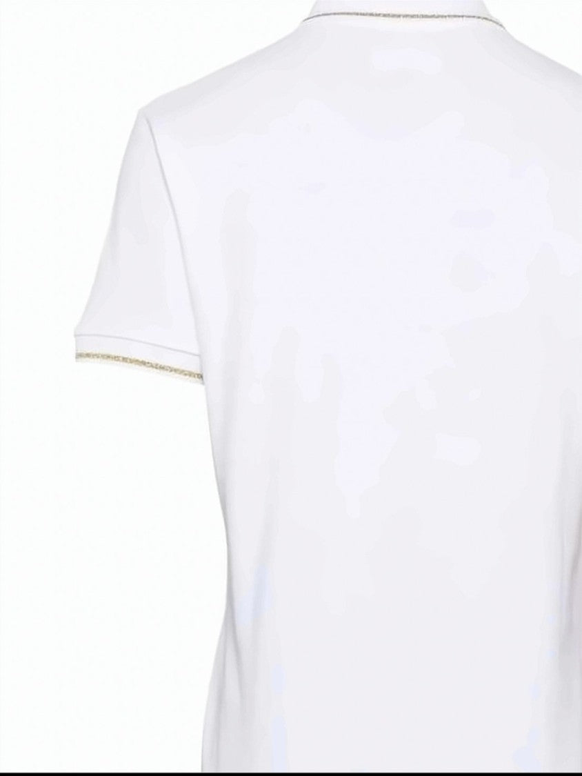 Versace Versace Polo Shirt With Beige Embroidery