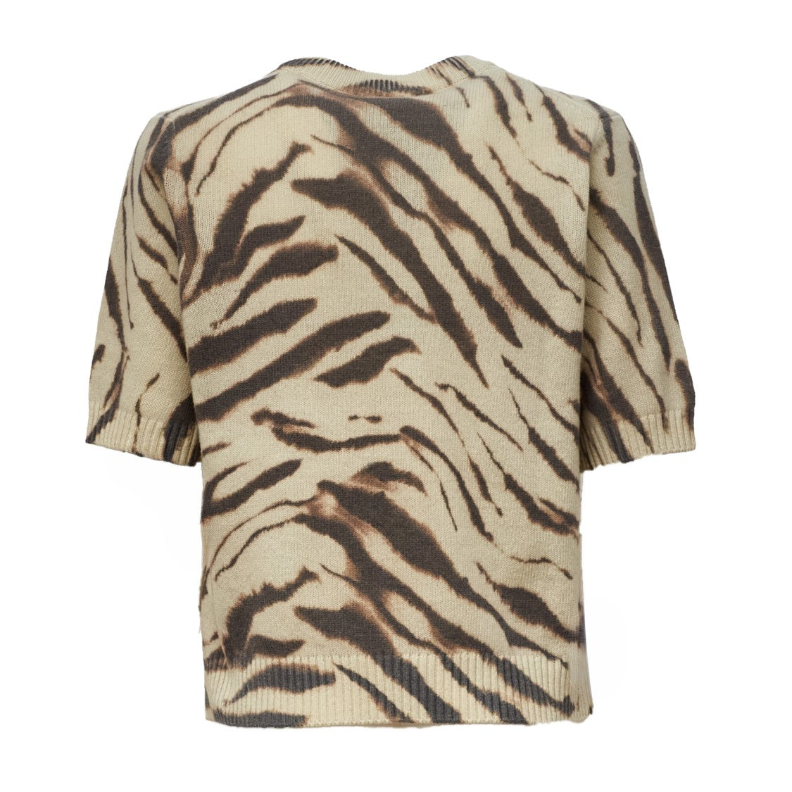 Ganni Graphic Wool Tiger Printed T-Shirt