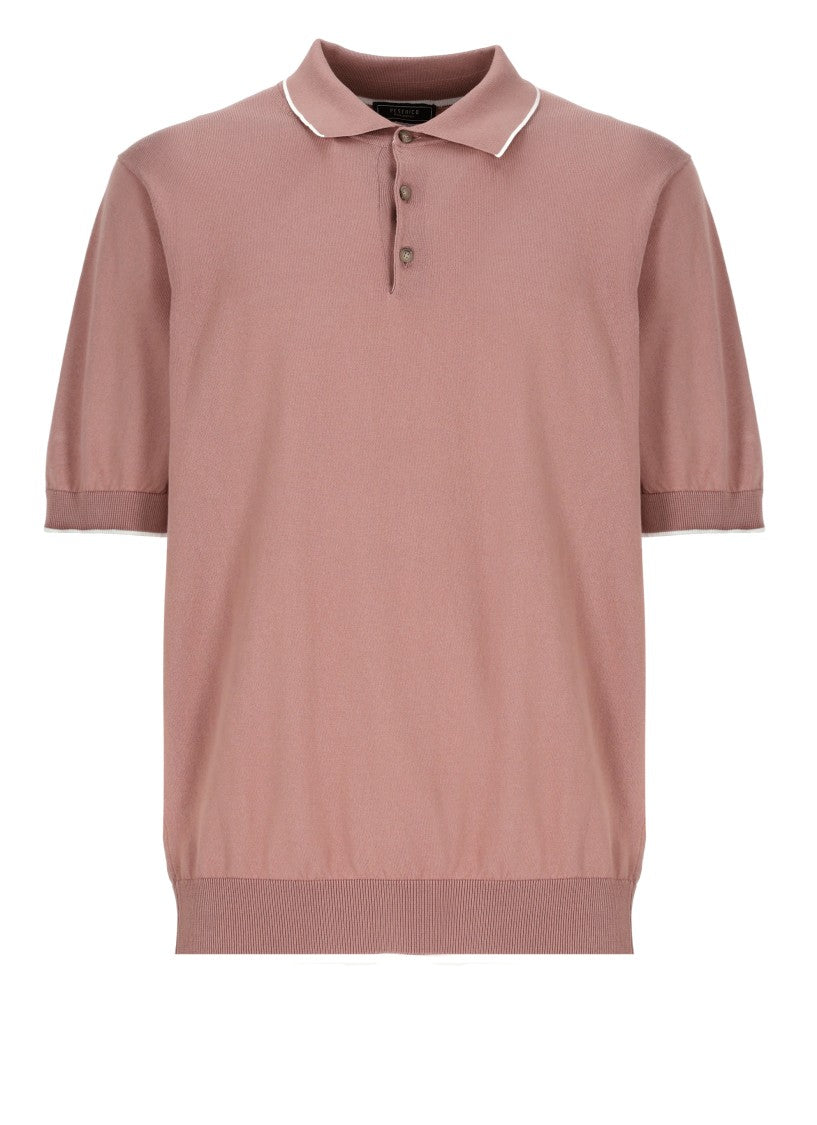 Peserico Pink Cotton Polo Shirt