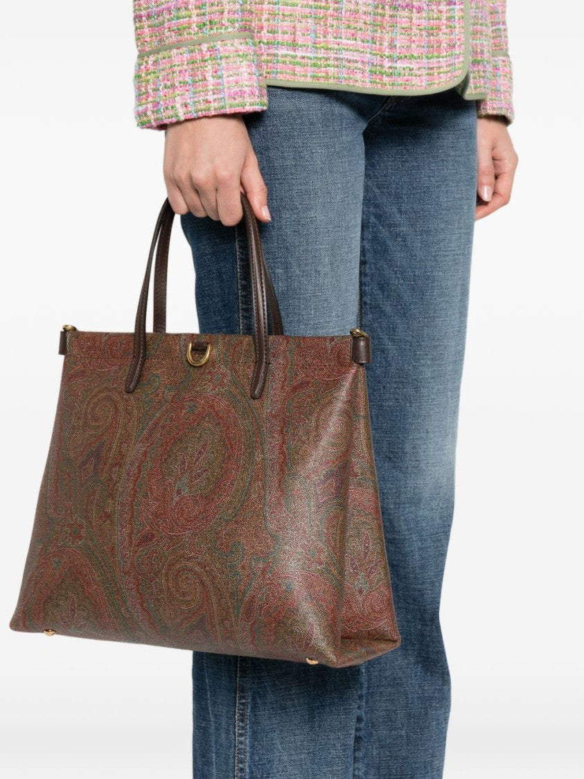 Etro Structured Rectangular Bag With Paisley Jacquard Pattern