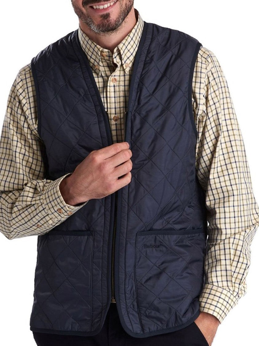 Barbour Navy Blue Polarquilt Zip Vest