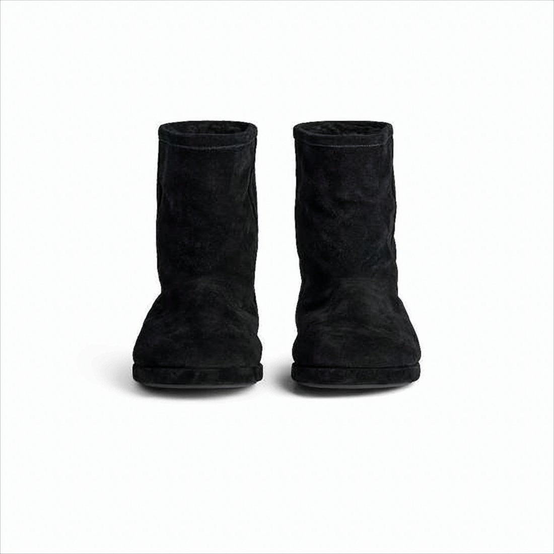 Balenciaga Mid-Calf Black Boots With Silhouette