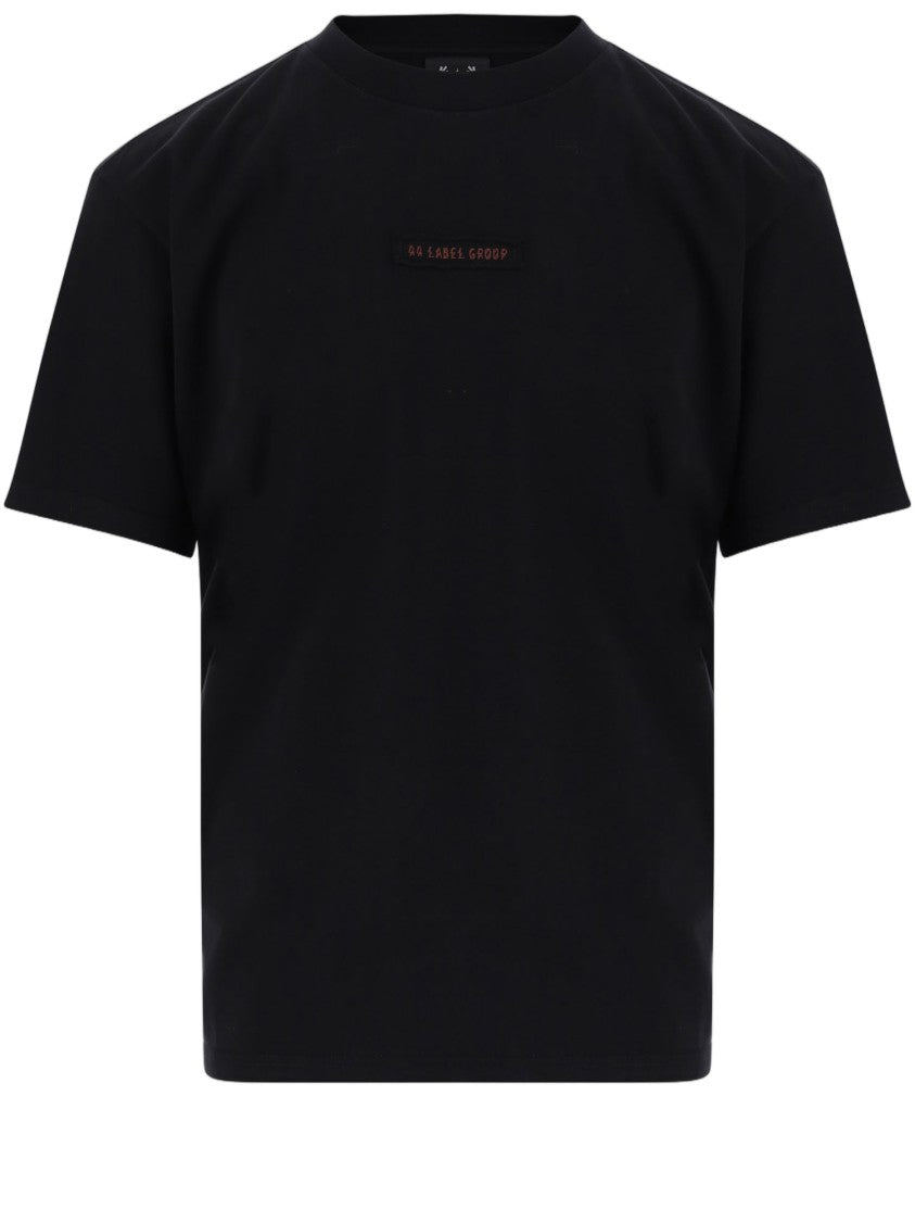 44 Label Group Black Graphic Print Crew Neck Cotton T-Shirt