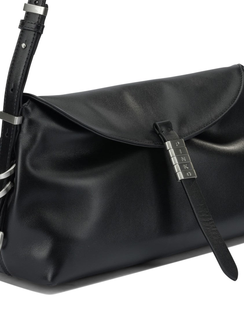 Pinko Smooth Leather Shoulder Bag