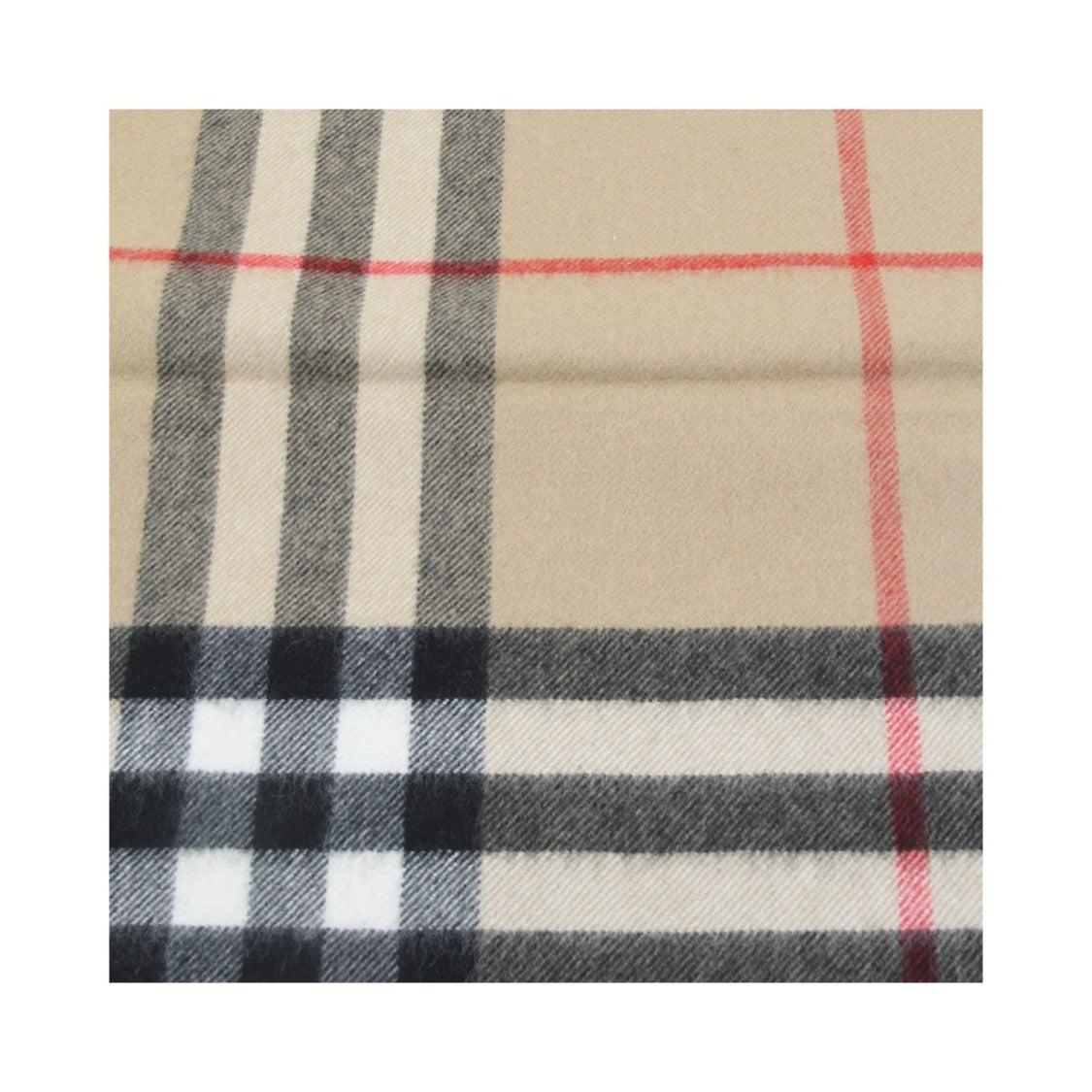 Burberry Timeless Check Pattern Scarf With Fringed Edges