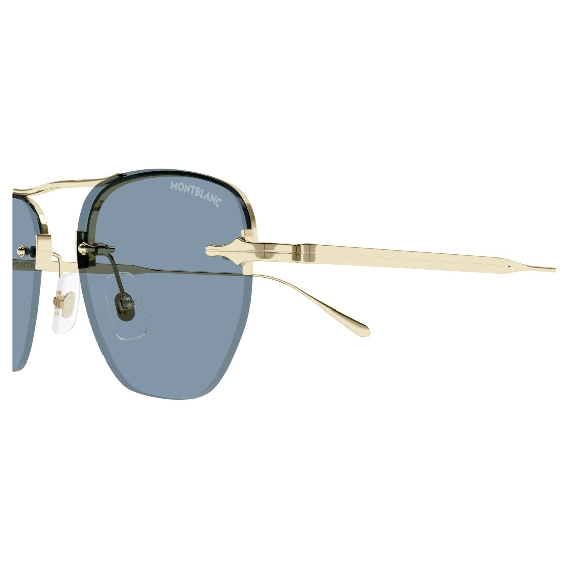 Montblanc Mb0404s Metal Frame Sunglasses With Gold Finish
