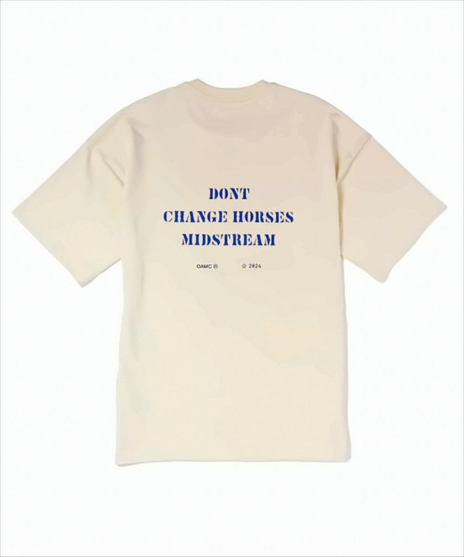 Oamc Relaxed-Fit Cream T-Shirt