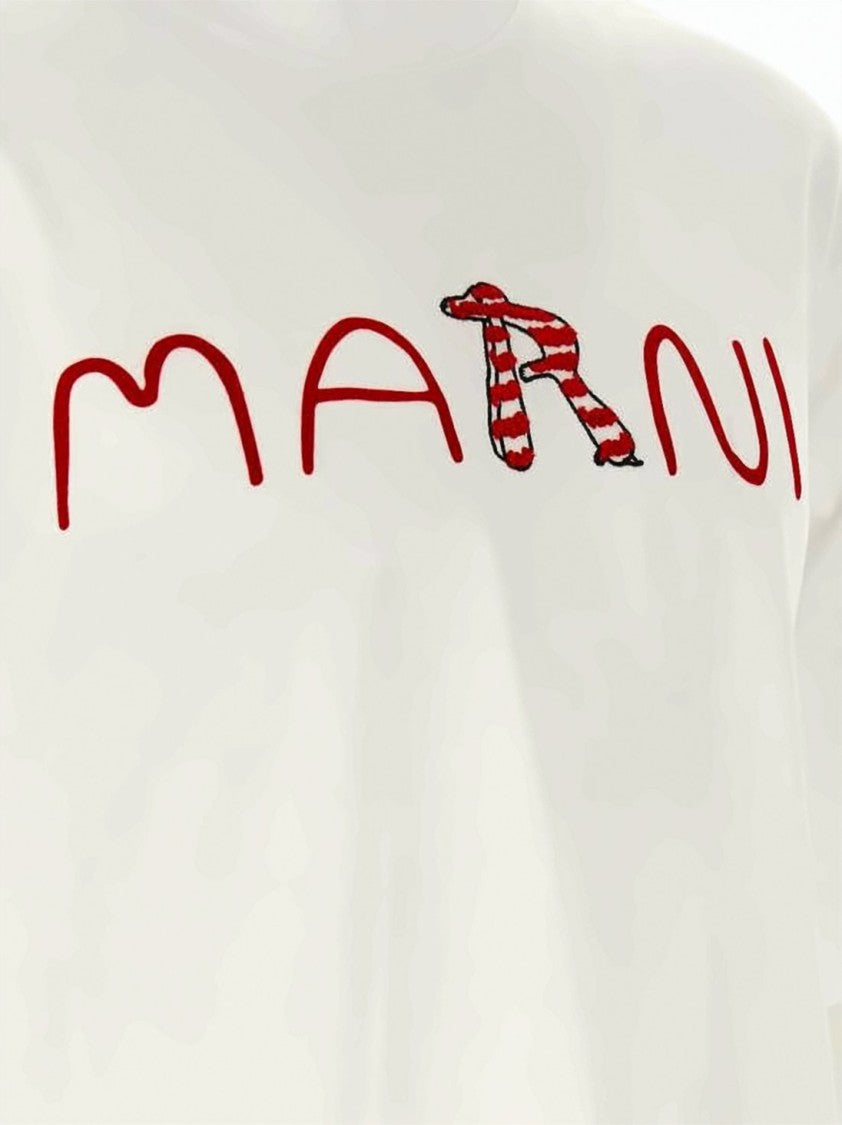 Marni Short-Sleeved T-Shirt With Bold Graphic Design
