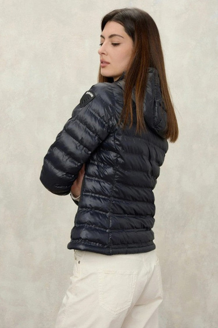 Blauer Navy Lightweight Hooded Quilted Polyamide Puffer Jacket