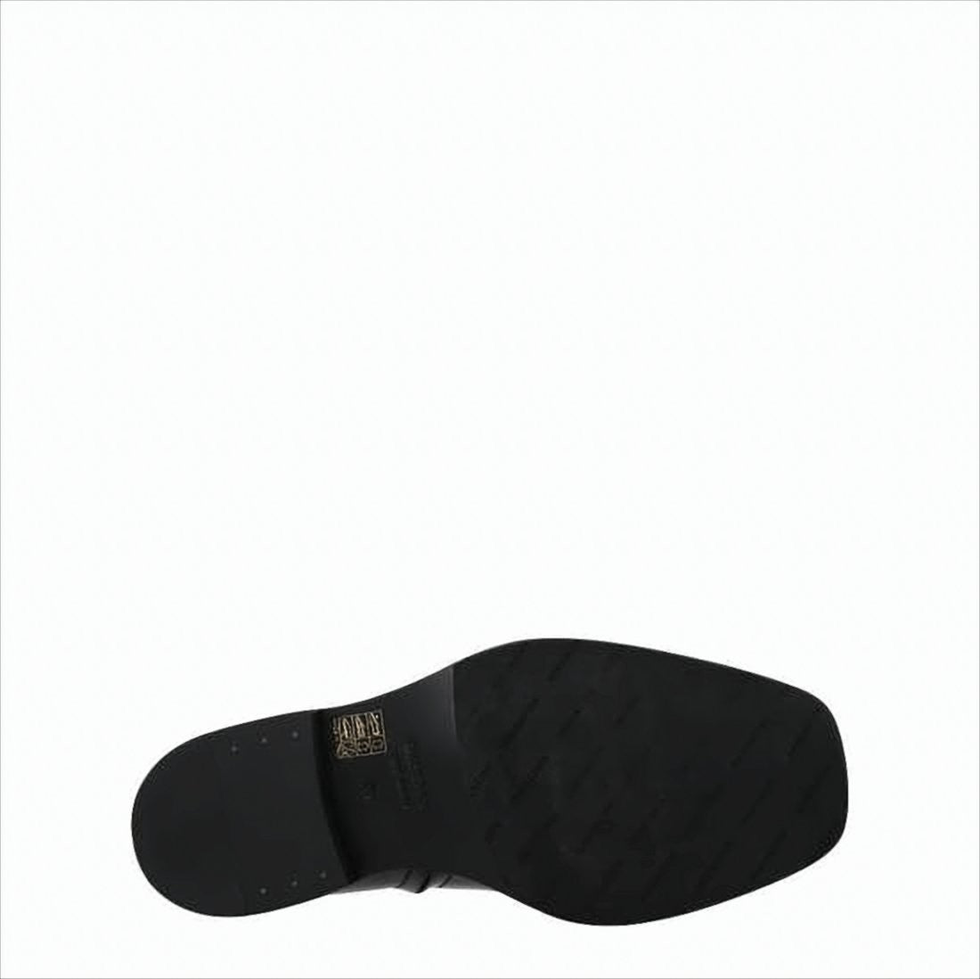 Balenciaga Mid-Ankle Black Leather Boots With Metallic Buckle Detail