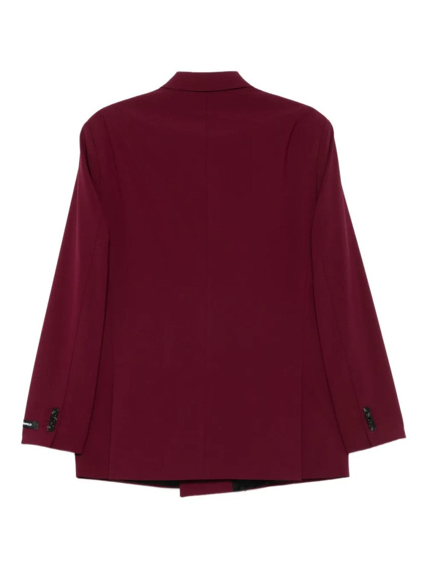 Karl Lagerfeld Black Tailored Structured Minimalist Blazer