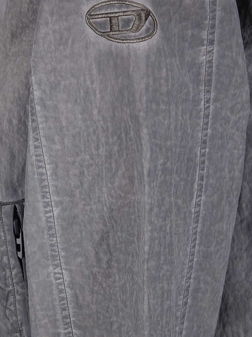 Diesel Short Technical Fabric Jacket With Closure