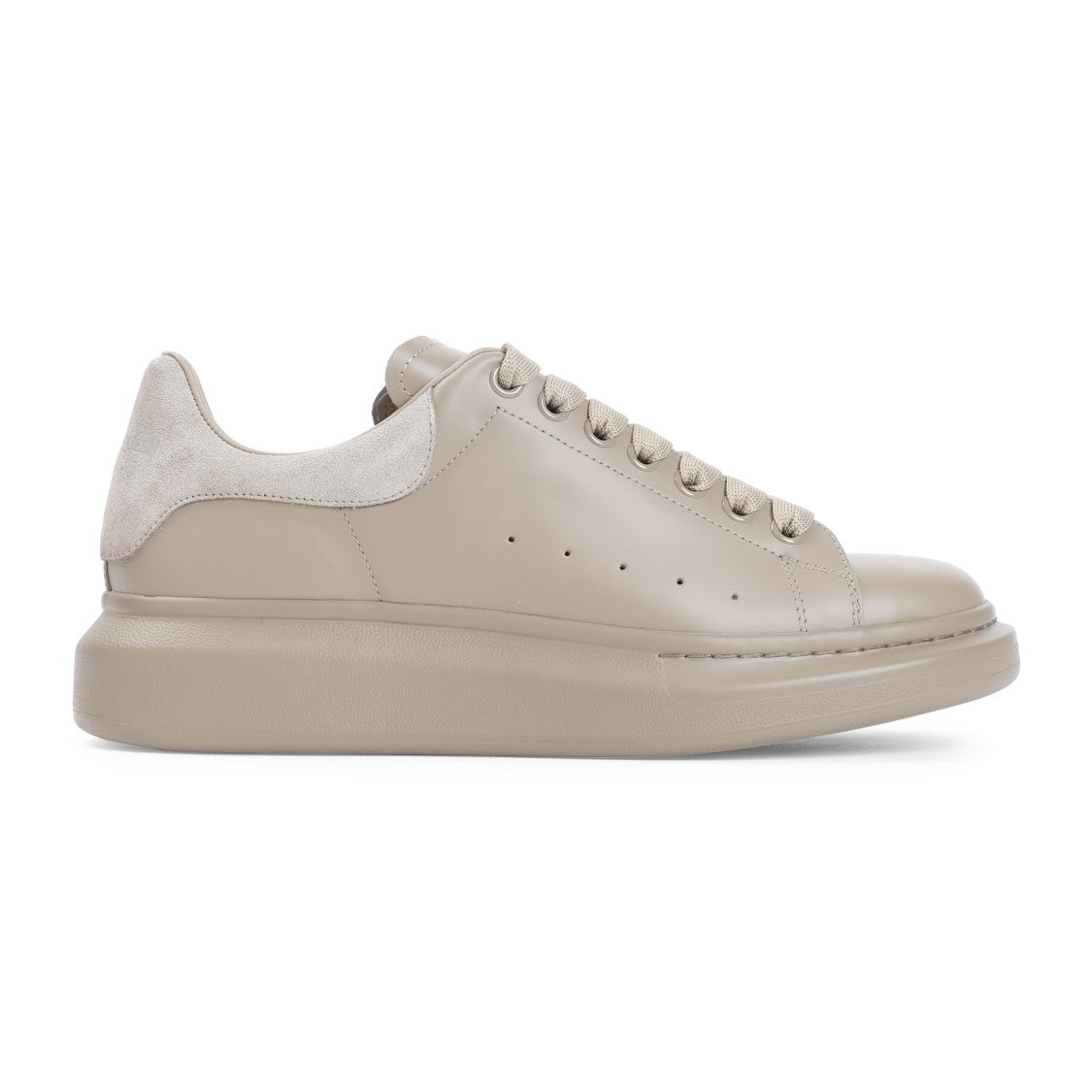 Alexander Mcqueen Stone Grey Calf Leather Sneakers
