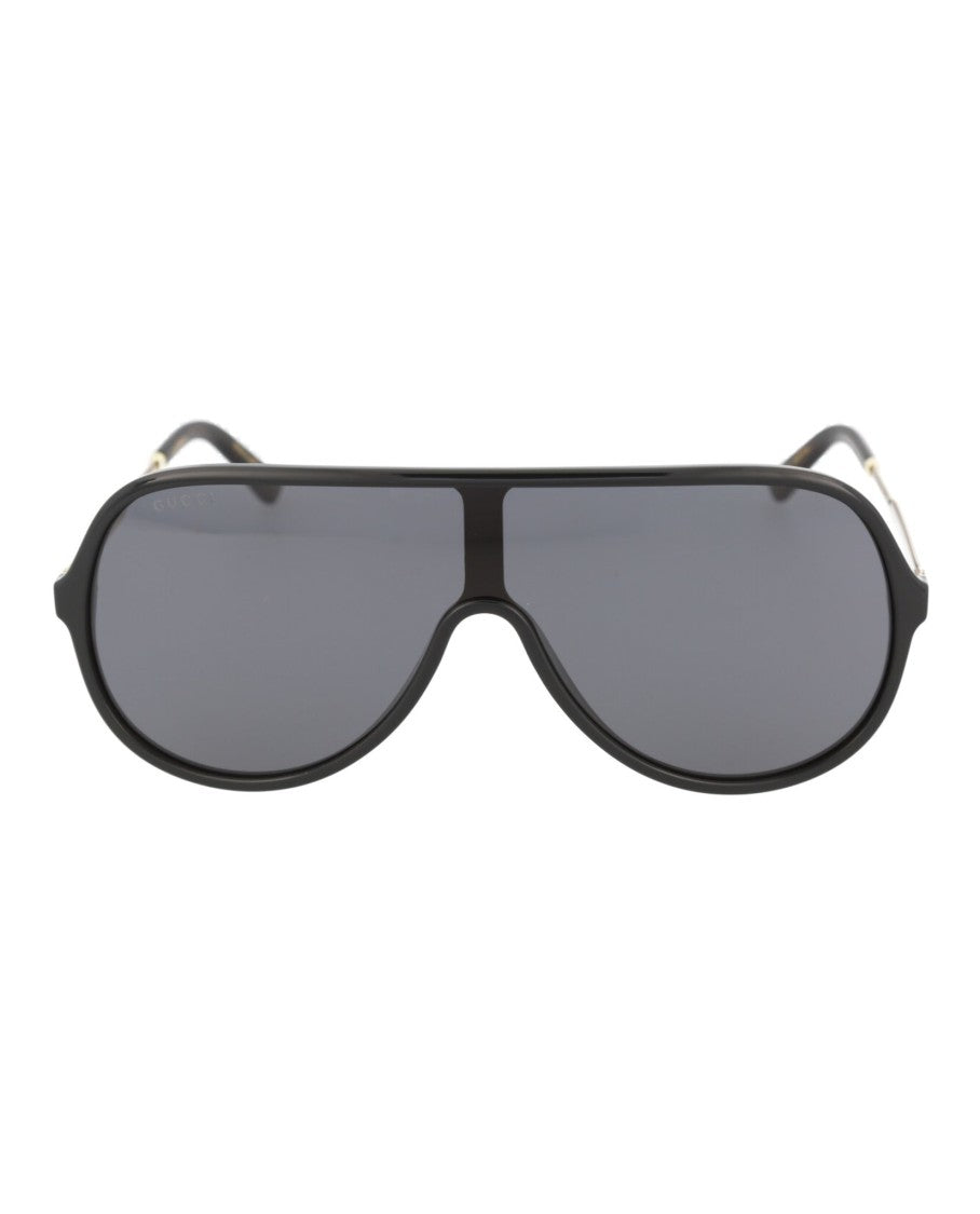Gucci Shield-Frame Injection Wrap Sunglasses