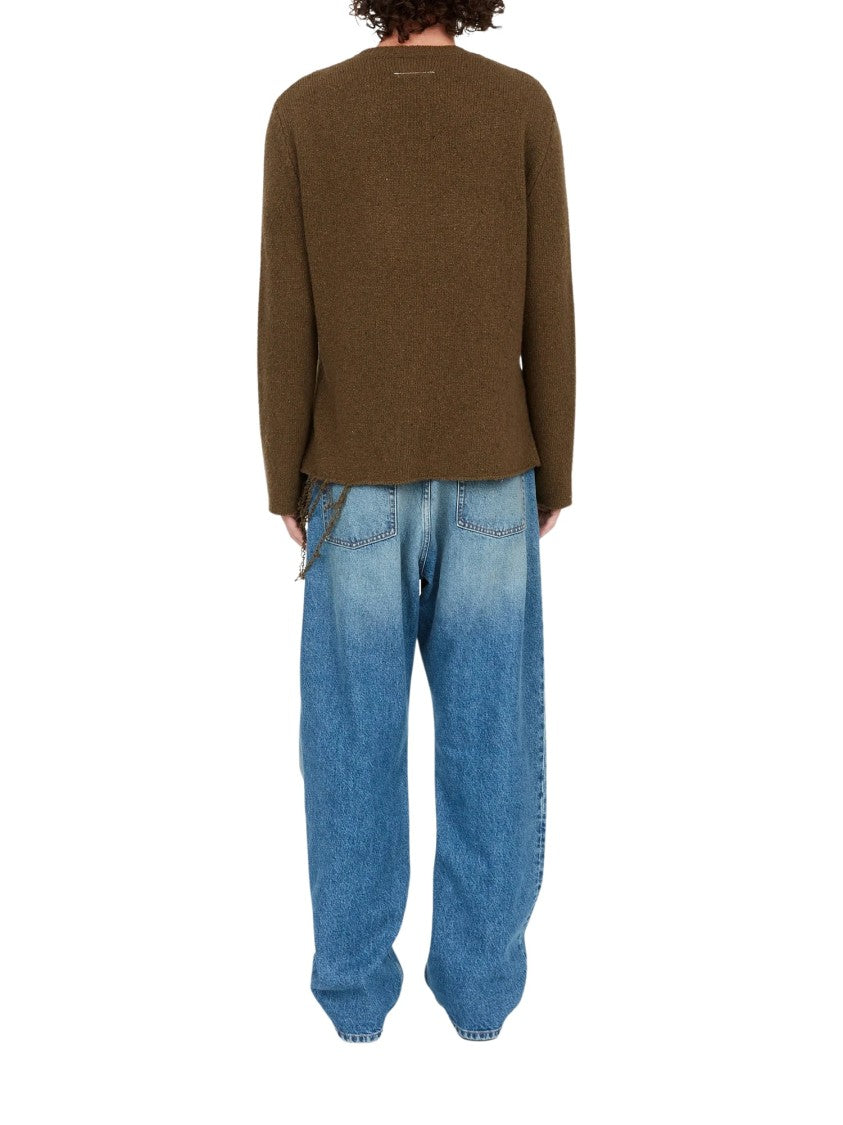 Mm6 By Maison Margiela Relaxed-Fit Chain Detail Wool-Blend Sweater