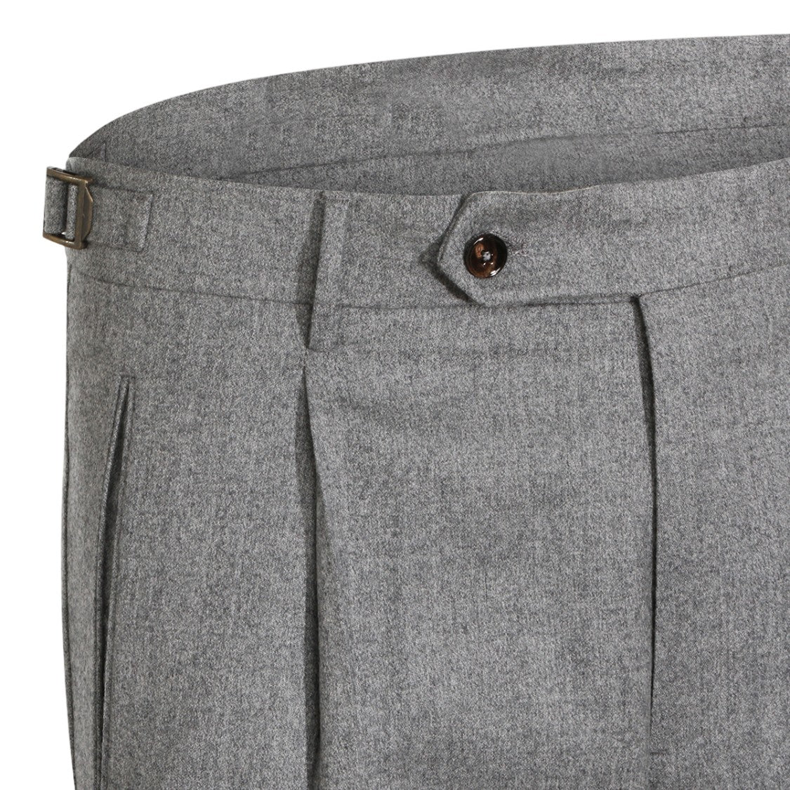 Berwich Tailored Light Grey Trousers With High Waist