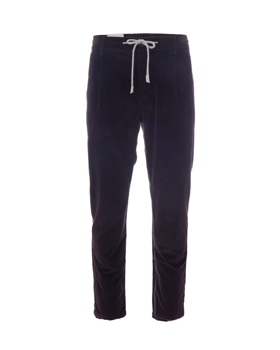 Eleventy Corduroy Jogger Pants With Adjustable Waist