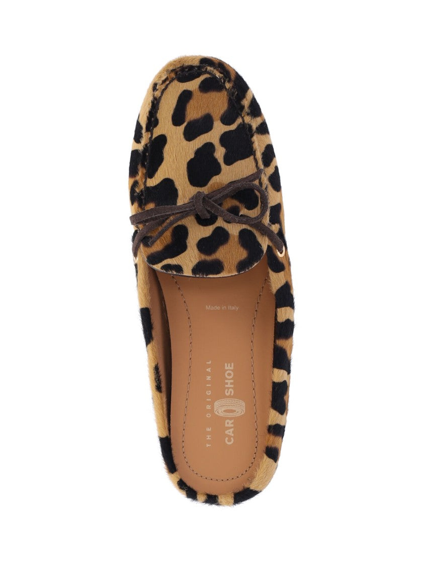 Car Shoe Animal Print Sabot – Brown