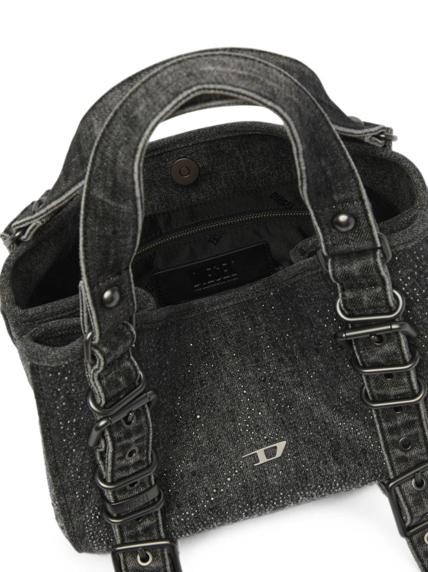 Diesel Textured Black Bag With Structured Silhouette