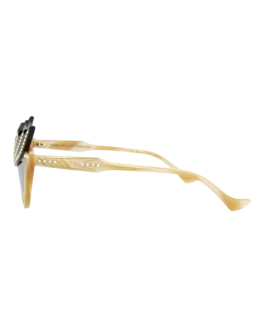 Gucci Cat Eye-Frame Sunglasses With Crystal Embellishments