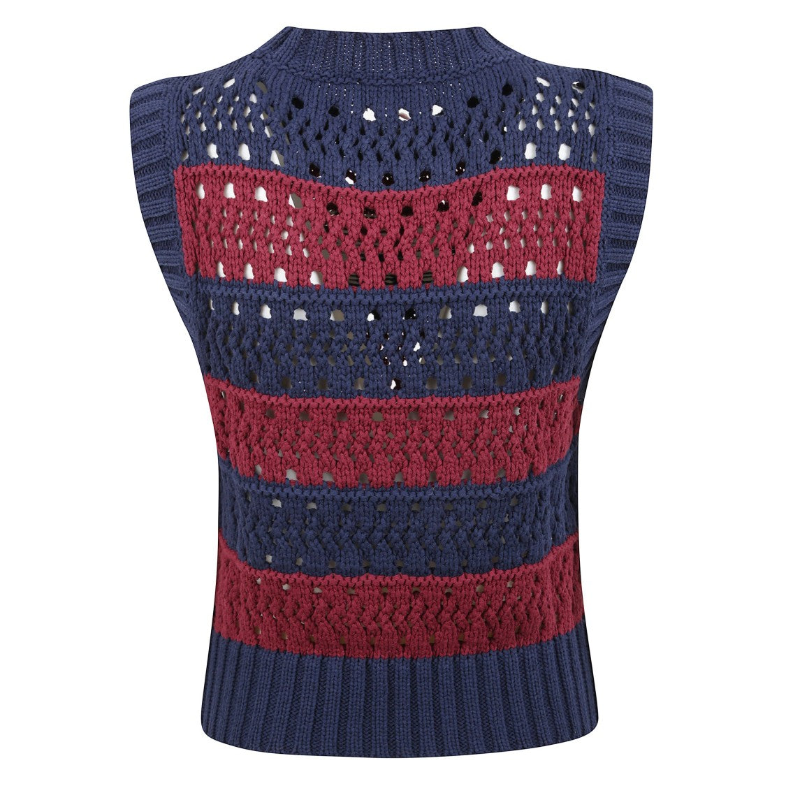 Ganni Sleeveless Ribbed Striped Top